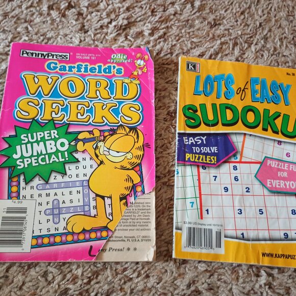 Lot of 2 puzzle books - word search and sudoku - Garfield - Picture 1 of 4